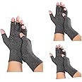 3 Pairs Arthritis Gloves, Pressure Gloves Breathable, Relieve Joint Pain, rheumatoid, arthritis, swelling and tendonitis pain relief, Provide Support and Warmth (With Silicone Dots) (SMALL)