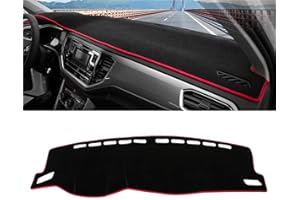 ELDVSUA Armaturenbrett Abdeckung Matte Für VW Für T-ROC Für TROC 2018 2019 2020 2021 2022 2023 Auto-Armaturenbrett-Abdeckung Sonnenschutzmatten Vermeiden Sie Lichtpad(A Red Side LHD)