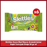 Skittles Sours Ekşi Meyve Aromalı Draje Şekerleme 38 g x 6