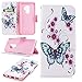 Price comparison product image Phone Case for Samsung Galaxy S9 Plus, Flip Case for Samsung S9 Plus, FBNK PU Leather Wallet Case with Credit Card Holders Cash Pocket Peach Blossom Butterfly Pattern