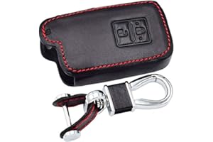 Happyit Cuero Casos de la Cubierta de la Llave del Coche Llavero para Toyota Auris Camry RAV4 Avalon Yaris Verso 2012-2019 2 Botones