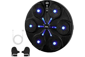 HOTUT Musikboxningsmaskin för vuxna, väggmonterad LED-musikboxningsmaskin med boxningshandskar, boxningsmusikträning, trådlös