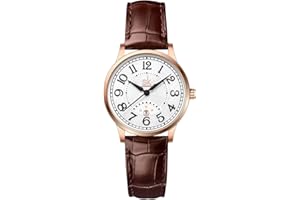 SHENGKE SK Klassische Business Damenuhren mit Edelstahlband und eleganter Damenuhr aus echtem Leder
