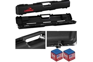 Longoni Stecca Biliardo Custodia Shuttle Valigetta Porta Stecca, Rigida, in Polypropylene capacita Un Calcio e Due Punte. Misure Esterne mm.850X140X80, Colore Nero