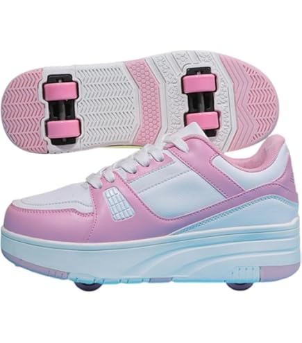 Kinder Schuhe Mit Rollen 2-in-1 - Rollschuhe & Sportschuhe Kombinierbar