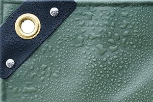 A-TEX® PVC Abdeckplane 650 g/m² LKW Plane mit Ösen | Verschiedene Größen und Farben wählbar | Gartenplane Bauplane Bootsplane Holzplane | wasserdicht | reißfest | uv-stabilisiert (Grün, 1,5 x 6 m)