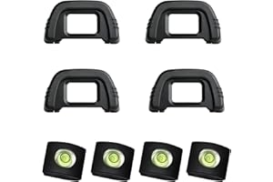 WUDQIJI Kamera Augenmuschel 8 STK Kamera Wasserwaage Blitzschuhabdeckung Kamera Okular Sucher Kamera Blitzschuh Hot Shoe Level Geeignet für Nikon D7000 D300 D200 D100 D90 D80 D40 D50 D70S D600 D610