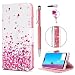 Produktbild Huawei P20 Lite Hülle, Filp PU Leder Case Tasche : Book Type Gemalt Handyhülle mit Soft TPU Innere Schutzhülle in Kleine Liebe + Stylus Pen + Anti Dust Plug