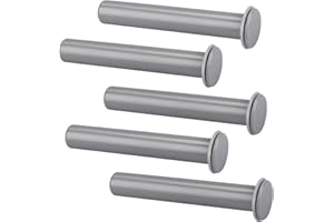 ArrogantF 5 Stück graue Hülsen und Kappen-Set für Pool-Sicherheitszaun, 178-G5 lebensretter Poolzaun zum Selbermachen, 1,6 cm Basisdurchmesser und 10,2 cm Höhe, kann mit Beton, Pflastersteinen, Deck,