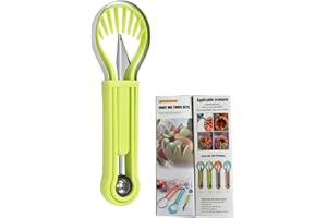 FRDELMA Juego de herramientas para tallar frutas de acero inoxidable, Herramientas para Tallar Frutas cuchillo de cortar frutas multifuncional para decoración de frutas, cocina, frutería