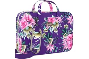 DEHITE Bible Covers for Women Large Medium Size - XXL Floral Bible Case Bag Fits Books Up to 11 x 9.7 x 1.9 Inches - | Zippered Pocket | Pen Slots | Shoulder Strap | - Violet Christian Gift for Girl