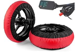 MOTOPARTS Motorrad Reifenwärmer 120/70-17 und 180-200/55-17 einstellbar bis 100 Grad