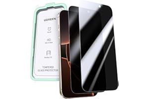 UGREEN iPhone 16 Pro Max Screen Protector Privacy 6.9'' 100% Privacy Protection Ultimate Drop Protection 1:1 Full Coverage Anti Spy Screen Protector 9H+ Tempered Glass Fit for Most Case 2 Pack