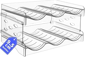 VEXNOOK Flaschenhalter Kühlschrank Stapelbar 6 Flaschen - Effizienter Flaschen Organizer für Kühlschrank und Schrank, Praktisches Weinregal Stapelbar für Ordnung und Stabilität.(2 Schichten 6 Flaschen)