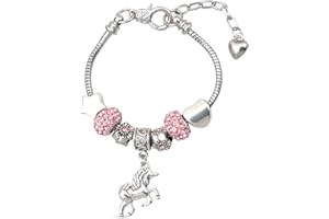 Amitié Lane Unicorn Charm Bracelet For Girls - Perfect Little Girl Jewellery - Gifts For Girls (14 cm/ 5.5 Inch)