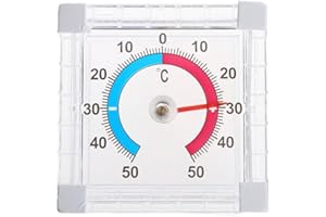 NYCEMAKEUP Temperature Thermometer Window Indoor Outdoor Wall Greenhouse Garden Home Window Thermometer Suction