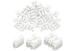 BOLOEST 100 Stück Schnelle Kabel zum Verbinden,CH1,CH2,CH3 Schnellverbinder Federdrahtanschlüsse Kabelklemme, Drahtklemmen Kabel Verbindungsklemme für LED-Lichterkabel Verbinden