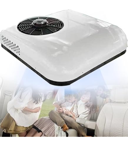Treeligo Voiture RV Toit Climatiseur 12V électrique Parking Climatisation 24V Pour SUV Camping-car Camion Camping-car Van Caravanes
