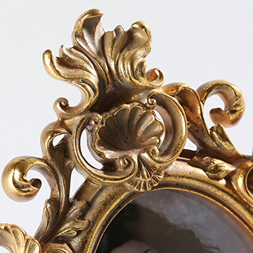 Giftgarden 10×15 antiker Bilderrahmen oval Dekorahmen - 6