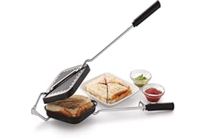 KSJONE Multifunction Double Sided Sandwich Hand Toaster, Sandwich Maker Grill, Hand Toaster, Sandwich Maker, Sandwich Toaster, Toaster, Grill Sandwich Maker, Gas Sandwich Toaster