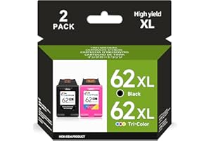 ColoWorld 62XL wkłady do drukarki, regenerowane, do HP 62XL Sc, czarne i kolorowe, kompatybilne z drukarkami HP Envy 7640 5540 5544 5640, HP OfficeJet 200 250 5740 5740 5742