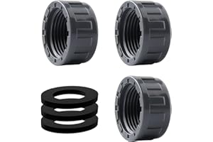 JOALPYSM 3 PCS 25mm Pipe Blanking Cap with Sealing Rubber Rings, PVC Female Thread Waste Pipe Fitting Blanking Cap for Sealing Joints and Pipes End, Grey