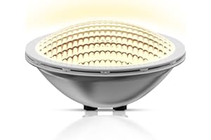 LyLmLe LED Piscina PAR56, 30W Foco LED Acero inoxidable 316L Sumergible Iluminación LED Empotrable, 2400lm, Ángulo de 120 °, Impermeable IP68,12V DC/AC,3000K