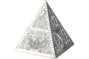 lachineuse - Caja piramidal egipcia de Acero - Escondite Secreto - 9x9x10 cm - Decoración del Antiguo Egipto - Joyero, Dinero, Llaves - Idea de Regalo Decorativa - Color Metal
