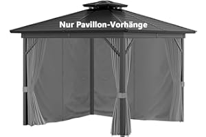 INMEILIFUS 4 Seitenteile Pavillon 3x3m Wasserdicht Seitenwände UV Schutz (Grau)