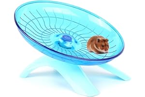 YUANYOUTONG Silent Hamster Wheel 7 Inch Exercise Wheel for Syrian Hamsters Hamster Flying Saucer Quiet Spinner Running Wheel for Gerbil Chinchilla Guinea Pig Mice Hedgehog Small Animals (Blue)