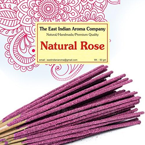 The East Indian Aroma Company Special - Pure Natural Rose Incense - Handmade - 100 grams Natural Rose