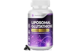 Glutathione Supplement 2000mg Complex with Proprietary Antioxidant Blend – Hyaluronic Acid, Collagen, Alpha Lipoic Acid – (Not Glutathione Capsules), Antioxidant Support – 60 Softgels by HealthEssent