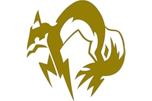 FASTSTICKER Metal Gear Inspired Sticker Decal Kojira Foxhound Snake Car Window Wall Notebook Laptop Sticker Decal (Gold, 4" Inches)