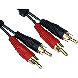 50cm 0.5m Twin Phono RCA Male to Male Stereo Audio Cable
