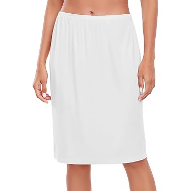Jupon Sous-robe Femme - Longueur Genou, Taille élastique, Non Transparent, Léger Et Respirant - Pour Robes Légères, Mariage, Soirée