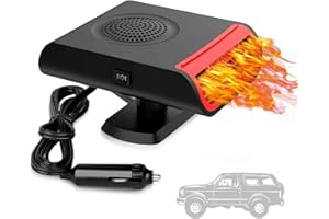 Showvigor Calefactor Coche, Portátil Calefactor 12v 150W, Descongeladores de Encendedores Enchufables Antiniebla, Calefactor Coche Calefacción/Refrigeración para Todos los Automóviles