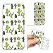 Produktbild iPhone 5 5S SE Hülle, E-Unicorn Handyhülle Apple iPhone 5 5S SE Hülle Transparent mit Muster Kaktus Silikon Durchsichtig Tasche Ultra Slim Dünn TPU Bumper Schutzhülle Stoßfest Hochwertigem Zubehör Set Etui Schale Back Case Cover Rückseite
