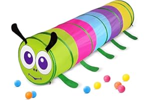 YOUEHSENT Pop Up Tunnel for Toddlers Kids Crawl Through Children Tunnel for Baby & Dogs Gifts for Boys Girls Indoor & Outdoor Play Backyard (Animal Pop Up Tunnel).