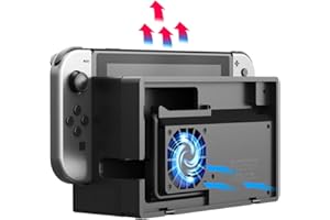 ElecGear Switch Dock Kühler, Externer Wärmeableitungs Ständer mit USB Lüfter Ventilator für Nintendo Switch Dock HAC-007 - |Nicht für OLED|