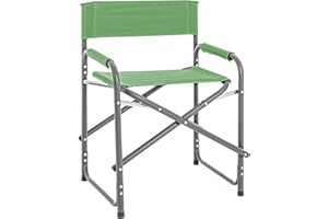 IL GRUPPONE PASSIONE CASA Sedia Sgabello Regista Poltrona Pieghevole In Alluminio Trasportabile Lavabile Leggera Lavabile Terrazzo Giardino Campeggio Mare Spiaggia Uv Resistente Antiruggine - VerdeAcido