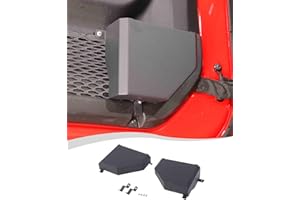 Hoolcar Vordertür-Aufbewahrungstaschen, Tür-Seiteneinsatz, Organizer-Box, Metalltürnetztasche, Ersatz, kompatibel mit Jeep Wrangler JL JLU & Gladiator JT 2018–2023, schwarz, kurz, 2 Stück