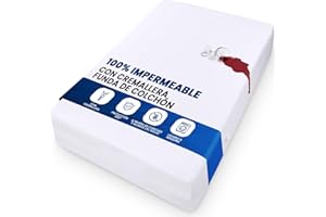 Utopia Bedding Funda de Colchón Impermeable (90 x 190 x 20 cm), Protector de Colchón con Cremallera, Antiácaros y Chinches Cubre Colchon, Blanco