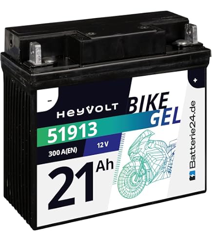 LANDPORT Gel-Batterie 12V 21Ah – L12-19, 181x76x167mm, Für BMW, Benelli & Mehr