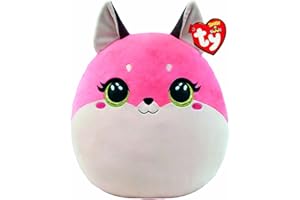 Ty Squish a boos-Coussin Roxie Le Renard 40cm, Rose, TY39323, 40 cm De 3 Ans à 99 Ans