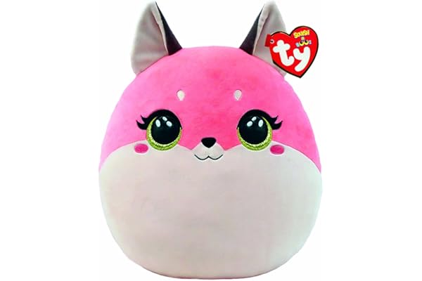Ty Squish a boos-Coussin Roxie Le Renard 40cm, Rose, TY39323, 40 cm De 3 Ans à 99 Ans