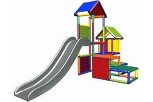 move and stic Mas Gesa Tour d'escalade avec toboggan Pour jeune enfant avec tunnel pour ramper