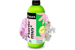PLANTEMUS* PLANTEMUS Engrais pour Fleurs, idéal pour les Orchidées, Roses, Hortensias et tout type de Plantes à Fleurs, Liquide à Absorption Rapide, 1 L