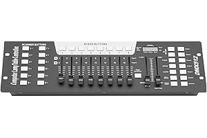 DCSYOG Console di mixaggio luci Dmx Controll, controller Dmx 192 canali Console DJ Dmx, controller mixer luci Dmx 512, controller di illuminazione DMX per luci a testa mobile Par Lights Fog Machine