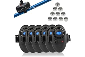 Coolnice Empfindsame Angeln Bissanzeiger Elektronisch Set mit LED-Leuchtanzeiger Sound Einstellen Swinger Vibration auf der Rute Angelsummer Ausrüstung von Fischer Fischerei Gerät