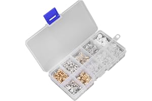 ISIYINER Ohrring-Verschlüsse 10 Stile Metall Gummi Kunststoff Sichere Ohrring Rücken Stopper Kugel Schmetterlinge Runde Form Ohrstopper für Zubehör Ohrringe Set, 460 Stücke